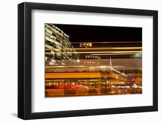 Germany, Berlin, Kudamm, Kranzlereck, Traffic Jam, Motion Blur, Evening-Catharina Lux-Framed Photographic Print