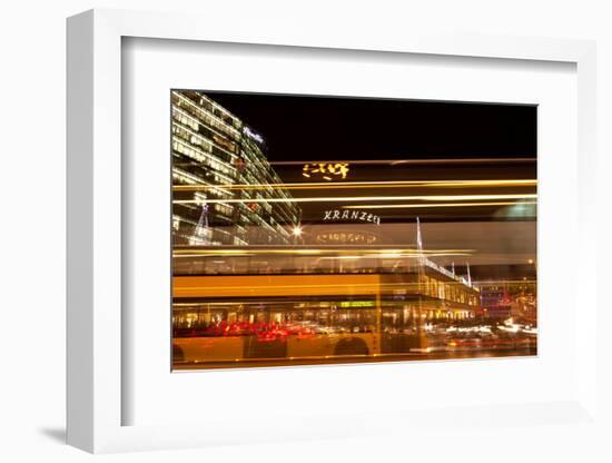 Germany, Berlin, Kudamm, Kranzlereck, Traffic Jam, Motion Blur, Evening-Catharina Lux-Framed Photographic Print