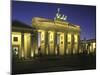 Germany, Berlin, Mitte, Pariser Platz, the Brandenburg Gate, Early Classicism, Dusk-Andreas Keil-Mounted Photographic Print