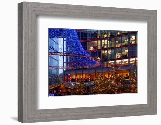 Germany, Berlin, Potsdamer Platz, Christmas Market, Night, Lighting-Catharina Lux-Framed Photographic Print