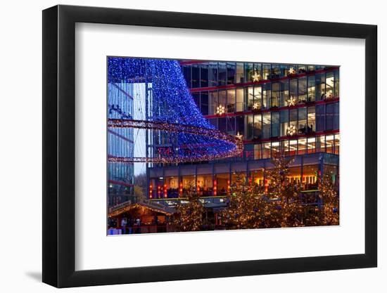 Germany, Berlin, Potsdamer Platz, Christmas Market, Night, Lighting-Catharina Lux-Framed Photographic Print