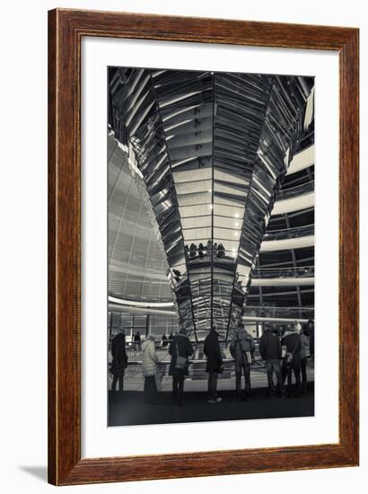 Germany, Berlin, Reichstag, Dome Interior, Evening-Walter Bibikow-Framed Photographic Print