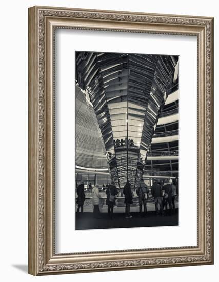 Germany, Berlin, Reichstag, Dome Interior, Evening-Walter Bibikow-Framed Photographic Print