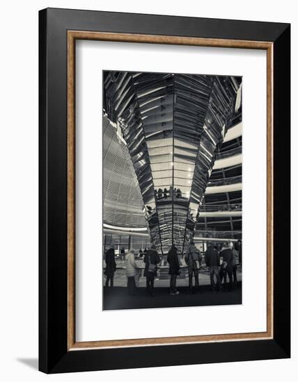 Germany, Berlin, Reichstag, Dome Interior, Evening-Walter Bibikow-Framed Photographic Print