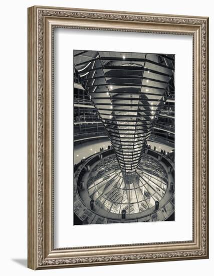 Germany, Berlin, Reichstag, Dome Interior, Evening-Walter Bibikow-Framed Photographic Print