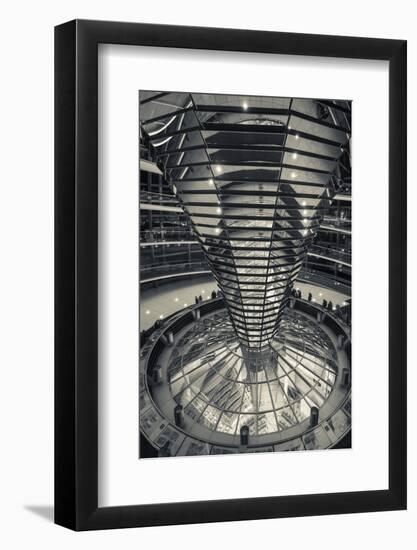 Germany, Berlin, Reichstag, Dome Interior, Evening-Walter Bibikow-Framed Photographic Print