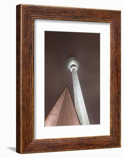 Germany, Berlin, Television Tower, Night, Winter-Catharina Lux-Framed Photographic Print