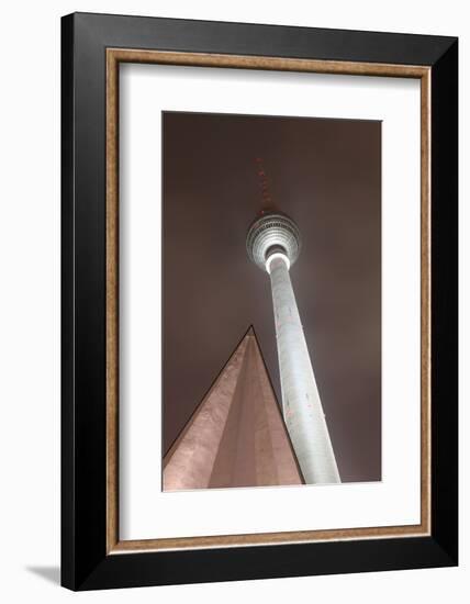 Germany, Berlin, Television Tower, Night, Winter-Catharina Lux-Framed Photographic Print