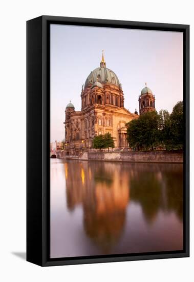 Germany, Berlin. the Cathedral Reflected in the Waters of Spree River.-Ken Scicluna-Framed Premier Image Canvas