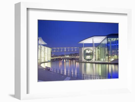 Germany, Berlin. the Marie Elisabeth Luders Haus and the Paul Lobe Haus over the River Spree-Ken Scicluna-Framed Photographic Print