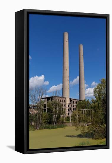 Germany, Brandenburg, Oder-Neisse Cycle Route, EisenhŸttenstadt, Former Power Station 'Vogelsang'-Catharina Lux-Framed Premier Image Canvas