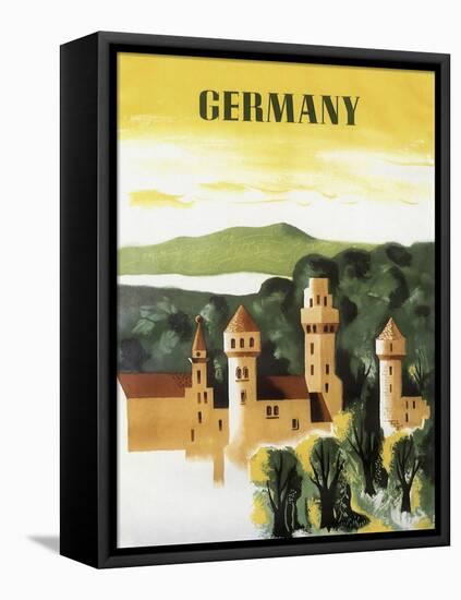 Germany Castle Vint Trav-null-Framed Premier Image Canvas