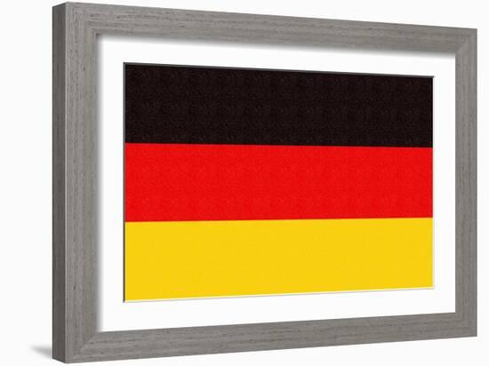 Germany Country Flag - Letterpress-Lantern Press-Framed Art Print