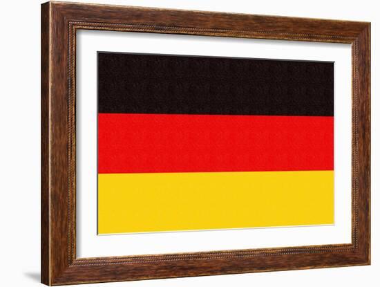 Germany Country Flag - Letterpress-Lantern Press-Framed Art Print