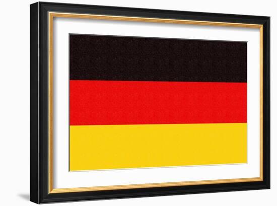 Germany Country Flag - Letterpress-Lantern Press-Framed Art Print