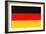 Germany Country Flag - Letterpress-Lantern Press-Framed Art Print