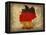 Germany Country Flag Map-Red Atlas Designs-Framed Premier Image Canvas