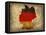 Germany Country Flag Map-Red Atlas Designs-Framed Premier Image Canvas