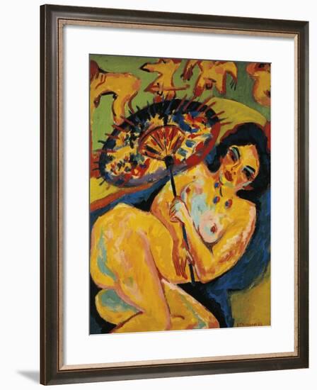 Germany, Dusseldorf, Girl under Japanese Parasol-null-Framed Giclee Print