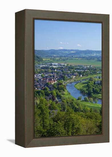 Germany, Eastern Westphalia, City of Hšxter, the Weser-Chris Seba-Framed Premier Image Canvas