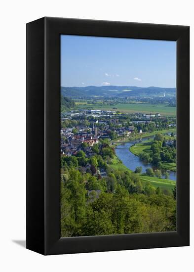 Germany, Eastern Westphalia, City of Hšxter, the Weser-Chris Seba-Framed Premier Image Canvas