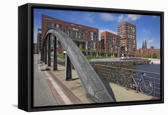 Germany, Hamburg, Busan Bridge in Front of the †berseequartier at the Brooktor-Uwe Steffens-Framed Premier Image Canvas