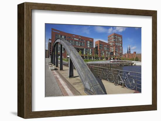 Germany, Hamburg, Busan Bridge in Front of the †berseequartier at the Brooktor-Uwe Steffens-Framed Photographic Print