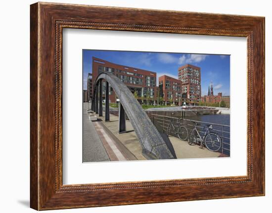 Germany, Hamburg, Busan Bridge in Front of the †berseequartier at the Brooktor-Uwe Steffens-Framed Photographic Print