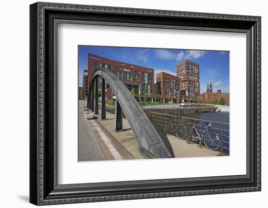 Germany, Hamburg, Busan Bridge in Front of the †berseequartier at the Brooktor-Uwe Steffens-Framed Photographic Print