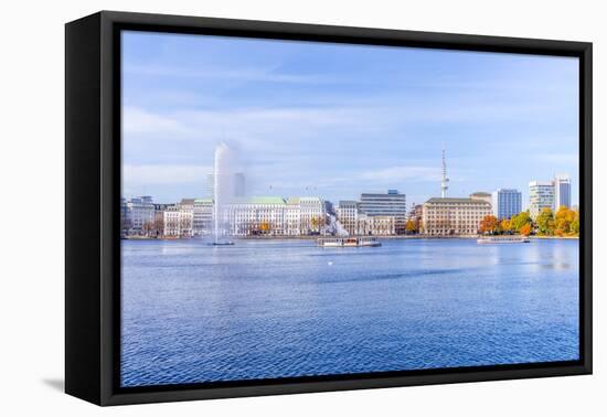 Germany, Hamburg, City Center, Alster, Alster, Autumn-Ingo Boelter-Framed Premier Image Canvas