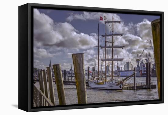 Germany, Hamburg, Elbe, Harbor, St. Pauli, Am Fischmarkt-Ingo Boelter-Framed Premier Image Canvas