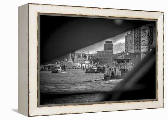 Germany, Hamburg, Elbe, Harbor, St. Pauli, Am Fischmarkt-Ingo Boelter-Framed Premier Image Canvas