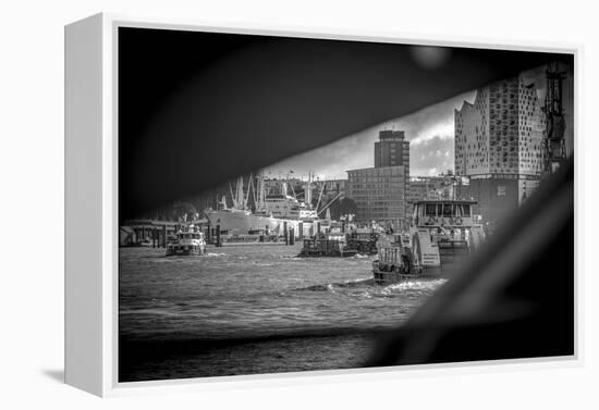 Germany, Hamburg, Elbe, Harbor, St. Pauli, Am Fischmarkt-Ingo Boelter-Framed Premier Image Canvas