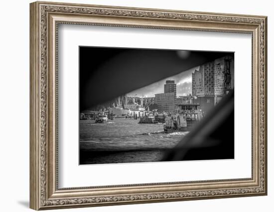 Germany, Hamburg, Elbe, Harbor, St. Pauli, Am Fischmarkt-Ingo Boelter-Framed Photographic Print