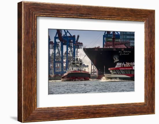 Germany, Hamburg, Elbe (River), 'Fischmarkt', Harbour-Ingo Boelter-Framed Photographic Print