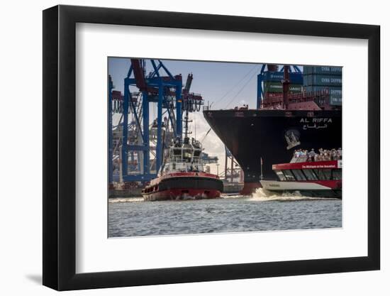 Germany, Hamburg, Elbe (River), 'Fischmarkt', Harbour-Ingo Boelter-Framed Photographic Print