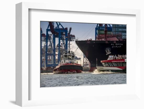 Germany, Hamburg, Elbe (River), 'Fischmarkt', Harbour-Ingo Boelter-Framed Photographic Print