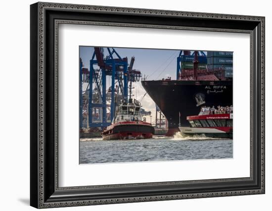 Germany, Hamburg, Elbe (River), 'Fischmarkt', Harbour-Ingo Boelter-Framed Photographic Print