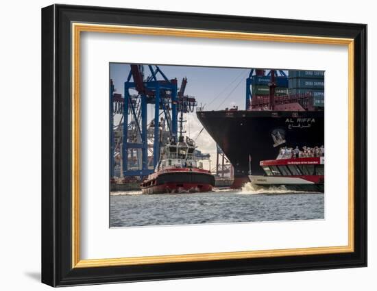 Germany, Hamburg, Elbe (River), 'Fischmarkt', Harbour-Ingo Boelter-Framed Photographic Print