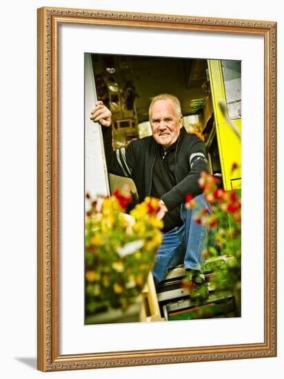 Germany, Hamburg, Flower Market, Flower Stall, Owner-Ingo Boelter-Framed Photographic Print