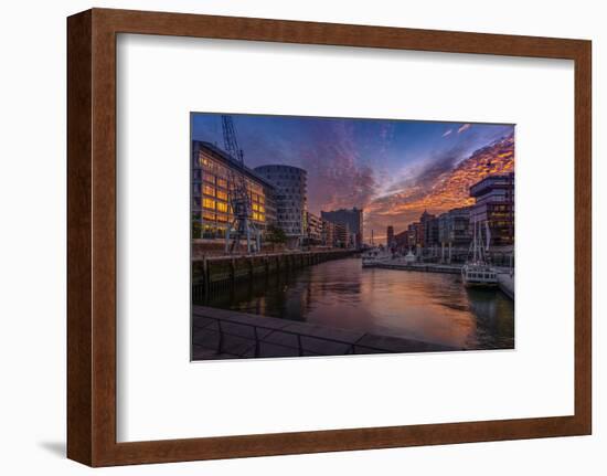 Germany, Hamburg, Hafencity, 'Magellan-Terrassen', 'Sandtorkai', 'Sandtorhafen' (Harbour-Ingo Boelter-Framed Photographic Print