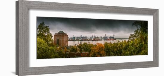 Germany, Hamburg, Harbour, Elbe (River), Footpath, …velgšnne, Augustinum-Ingo Boelter-Framed Photographic Print