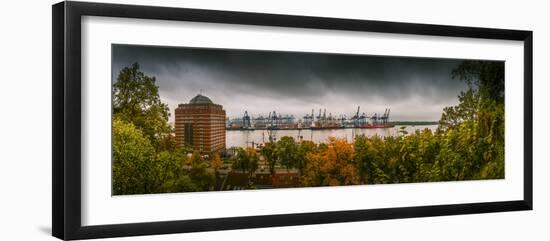 Germany, Hamburg, Harbour, Elbe (River), Footpath, …velgšnne, Augustinum-Ingo Boelter-Framed Photographic Print