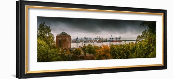 Germany, Hamburg, Harbour, Elbe (River), Footpath, …velgšnne, Augustinum-Ingo Boelter-Framed Photographic Print