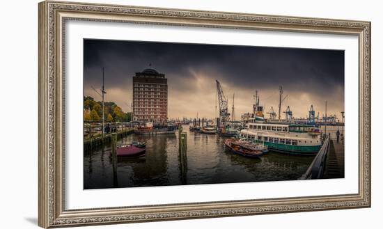 Germany, Hamburg, Harbour, Elbe (River), Museumshafen, …velgšnne, Augustinum-Ingo Boelter-Framed Photographic Print