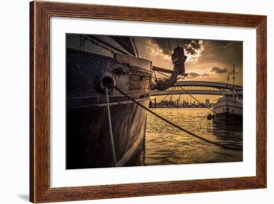 Germany, Hamburg, Harbour, Yach+F2406:F2411Ailing Ship-Ingo Boelter-Framed Photographic Print