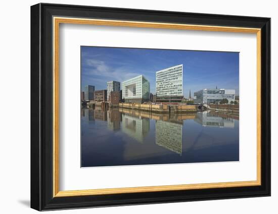 Germany, Hamburg, on the Right the Deichtorcenter with the Zdf Centre-Uwe Steffens-Framed Photographic Print
