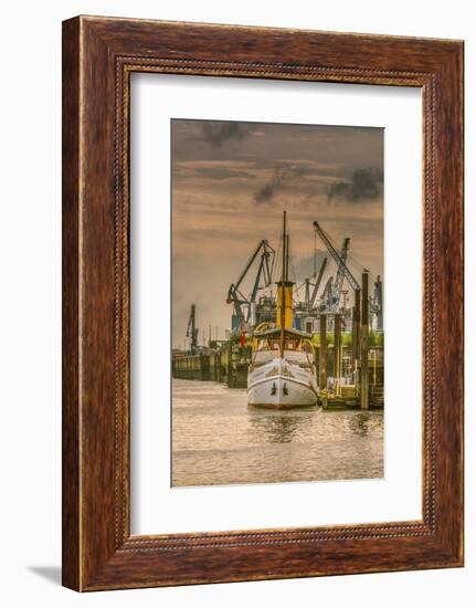 Germany, Hamburg, the Elbe, Harbour-Ingo Boelter-Framed Photographic Print