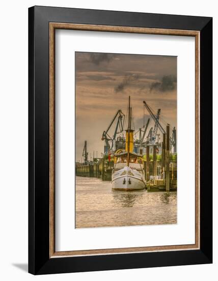 Germany, Hamburg, the Elbe, Harbour-Ingo Boelter-Framed Photographic Print