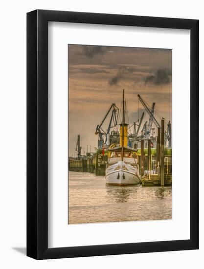 Germany, Hamburg, the Elbe, Harbour-Ingo Boelter-Framed Photographic Print